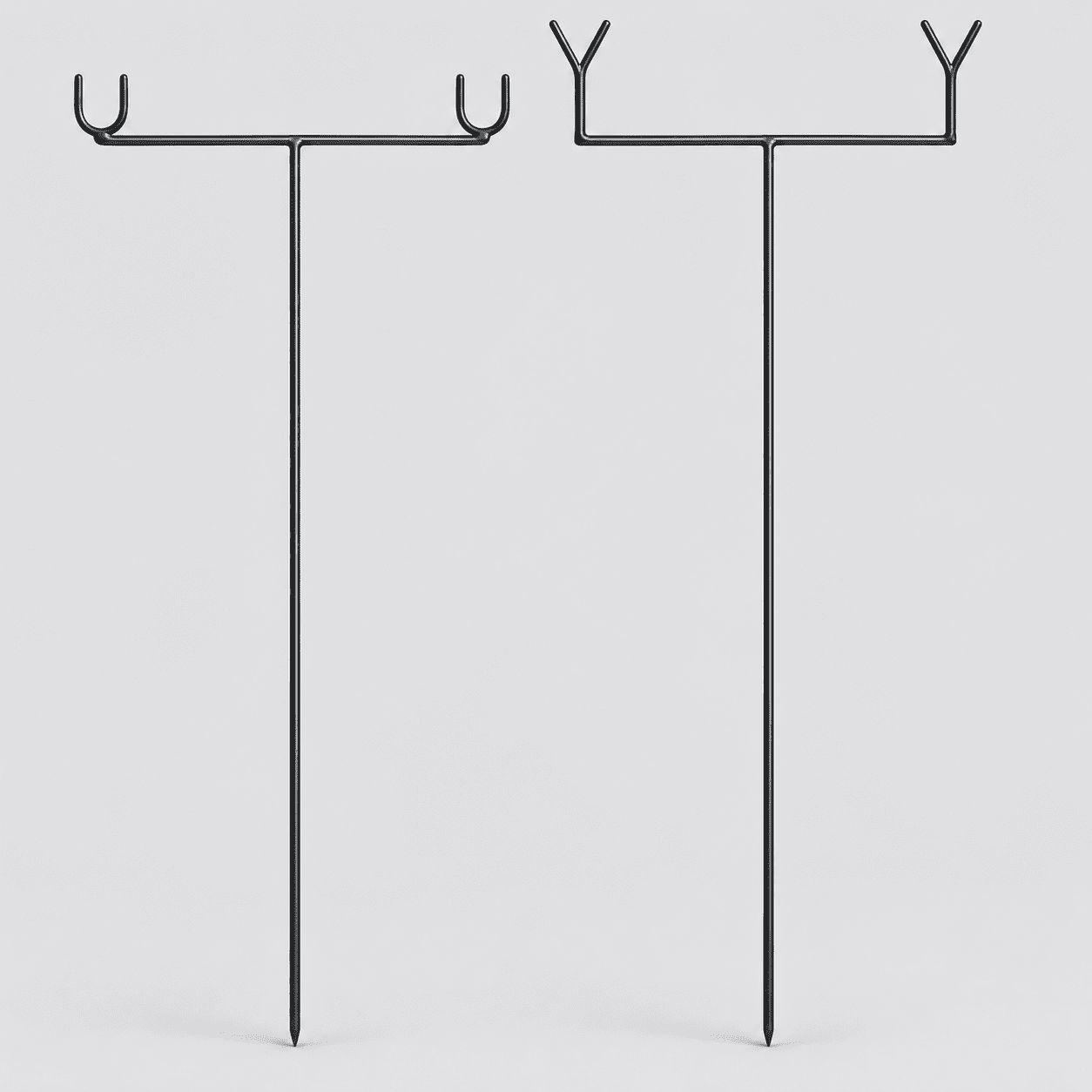 Double standard solid rod holder